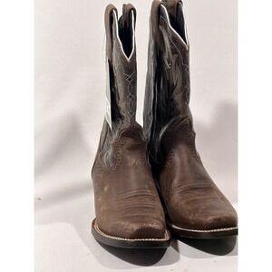 NEW J.B. Dillon Reserve Western Boots Womens 7.5B Brown Leather Embossed